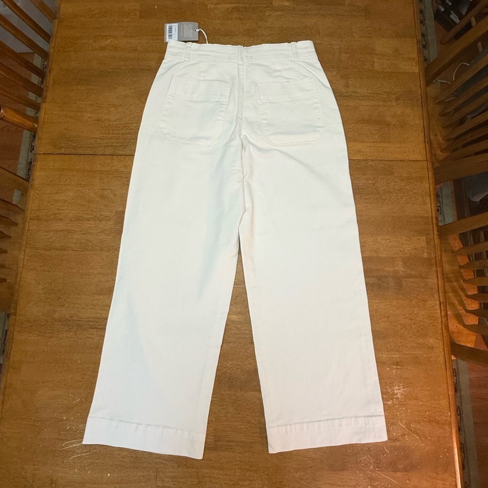 Everlane The Twill Wide-Leg Pants Bone 12 - Picture 6 of 7